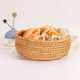 Wicker Bamboo Rattan Basket Storage Tray Woven Basket For Food Serving Tray Rustic Home Decor
