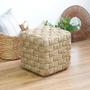 Wicker Chair Natural Seagrass Stool Woven Wicker Chair Farmhouse Decoration