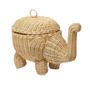 Wicker Rattan Elephant Shaped Storage Wicker Basket Boho Home Decor