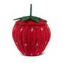 Red Wicker With Lid Strawberry Rattan Storage Basket Cute Handcrafted Gift Home Decor