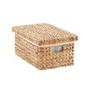 Wicker Storage Basket With Liner Rectangular Water Hyacinth Basket Boho Home Decor