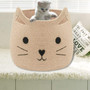 Woven Cat Shaped Wicker Basket Boho Home Decor