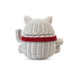 Cat Shaped Wicker Storage Basket with Lid | Rattan Decorative Bin & Shelf Organizer