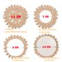 Wicker Placemats 12In Round Woven Dining Table with Napkin Rings Set of 6 