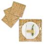 Wicker Placemats Square Woven Placemats for Dining Table Set of 4 13in