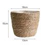 Outdoor Wicker Planters Seagrass Storage Bins Planter with Plastic Liners Straw 7in Indoor Outdoor Gift For Him