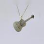 925 Sterlings Silver Classic Guitar Necklace, Necklace For Women, Necklace For Men, Unisex Guitar Pendant