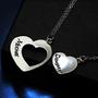 Mother Daughter Necklace Set Of 2 Matching Heart Mom And Me Jewelry