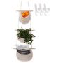 White Jute Fruit Basket Hanging Wall Vegetable Fruit Baskets 3 Tier for Kitchen