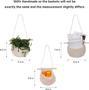 White Jute Fruit Basket Hanging Wall Vegetable Fruit Baskets 3 Tier for Kitchen