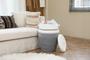 White Grey Jute Seagrass Laundry Basket with Lid Tall Extra Large Storage Basket Toys Blanket in Living Room