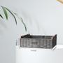 Grey Seagrass Basket Small Seagrass Baskets for Organizing with Handle Decorative Storage Bins