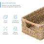 Seagrass Utility Baskets For Shelves Set of 3 Small Wicker Baskets for Organizing Bathroom