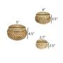 Brown Small Seagrass Storage Baskets With Lids Set of 3 Seagrass Wall Shelf Home Decor
