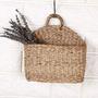 Natural Small Seagrass Hanging Wall Basket Hobo Home Decor