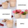 Round Bamboo Flower Plant Baskets with handles Small Storage Baskets Set of 5 Farmhouse Decor