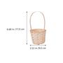Round Bamboo Flower Plant Baskets with handles Small Storage Baskets Set of 5 Farmhouse Decor