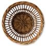 Natural Round Bamboo Waste Basket boho woven Home Decor