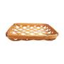 Natural Square Bamboo Weave Bread Fruit Basket Decorative Coffee Table Trays