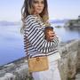 Brown Square Wicker Bag Crossbody Rattan Bag Boho Clutch Woven Handbag Gift For Her