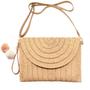 Light Brown Wicker Bag Straw Crossbody Shoulder Bag Casual Beach Straw Handmade Bag Gift For Her