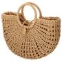 Brown Wicker Bag Natural Chic Straw Handbag for Women Beach Summer Gift For Her