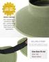Army green Straw Hat Wide Brim Straw Roll Up Ponytail Summer Beach Hat UV UPF Packable Foldable Travel