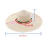 Beige Large Straw Hat Bowknot Floppy Foldable Roll up Beach Cap Sun Hat Summer UV Protection
