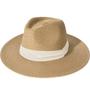 Khaki Beige Medium Straw Hat Wide Brim Straw Panama Hat Summer Beach Sun Hat UPF