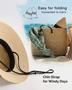 Mixed Beige Khaki Large Straw Hat Womens Travel Foldable Brim Summer Beach UV Protection Hat