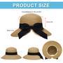 Beige Straw Hat Sun Hats for Women UPF 50+ Women's Lightweight Foldable/Packable Beach Sun Hat