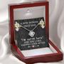 A Wise Woman Once Said I'm Outta Here Retirement Gift Love Knot Necklace