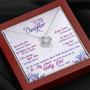 Best Gift For Daughter From Dad Love-Knot Necklace With Pod Message Card