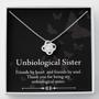 Best Gift For Unbiological Sister Love-Knot Necklace With Pod Message Card
