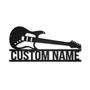 Personalized Guitar Bass Metal Sign, Custom Name, Guitar Bass Metal Wall Art, Custom Guitar Metal Sign
