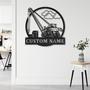 Personalized Pipelayer With Operator Monogram Metal Sign, Pipelayer Operator Lover, Decoration For Living Room, Custom Job Metal Sign