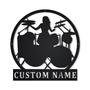 Personalized Drummer Female Metal Sign, Custom Name, Drummer Female Sign, Drummer Gifts, Custom Music Metal Sign