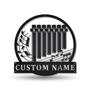Personalized Pan Flute Monogram Metal Sign, Custom Name, Pan Flute Monogram Sign, Custom Music Metal Sign