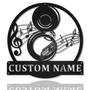 Personalized Sousaphone Monogram Metal Sign, Custom Name, Sousaphone Monogram Sign, Musical Instrument, Custom Music Metal Sign