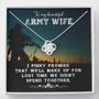Luxury Love Knot Necklace Army Wife