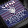 Marine Mom Gift - Because Of You - The Love Knot Necklace