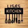 Custom Name Kitchen Lovers Metal Sign, Gift For Mom, Personalized Kitchen Metal Sign