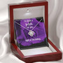 Right In The Kidney - Love Knot Necklace - Purple Flower Background