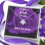 Right In The Kidney - Love Knot Necklace - Purple Flower Background