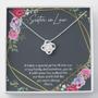 Sister-In-Law Gifts .Love Knot Necklace For Best Sister-In-Law
