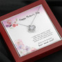 To My Best Mom - Love Knot Necklace - Gift For Mom With Message Card - Mother's Day, Birthday Gift