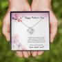 To My Best Mom - Love Knot Necklace - Gift For Mom With Message Card - Mother's Day, Birthday Gift