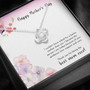 To My Best Mom - Love Knot Necklace - Gift For Mom With Message Card - Mother's Day, Birthday Gift