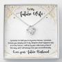 To My Future Wife - I Promise To Hold You In My Arms Forever - Love Knot Necklace