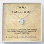 To My Future Wife Love Knot Necklace